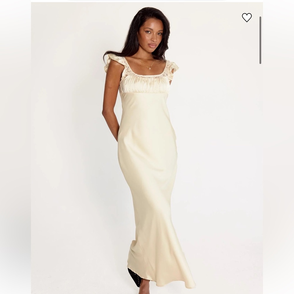 Princess Polly Adelie Maxi Dress Champagne